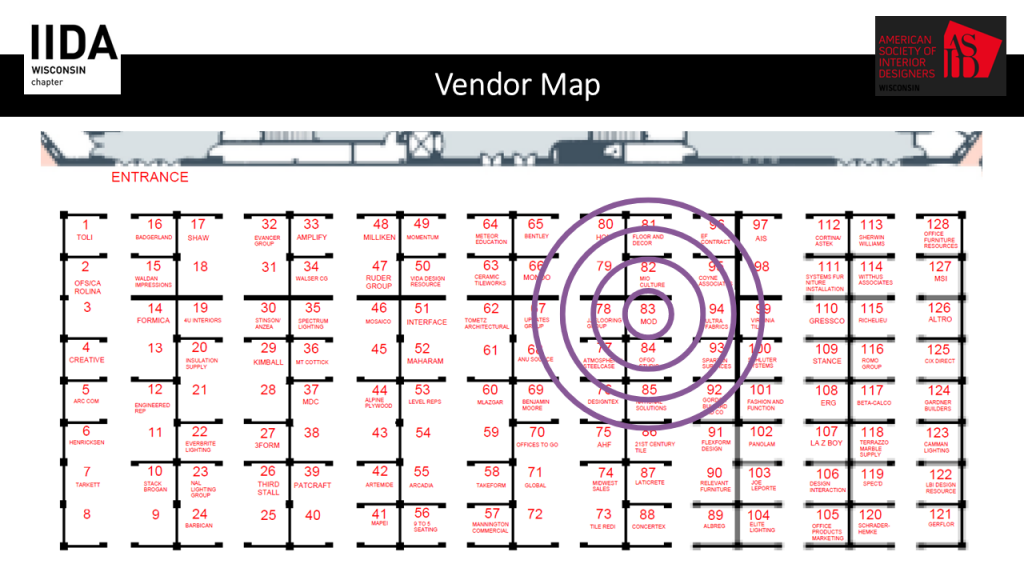 A NeoConsin show map pointing out our booth