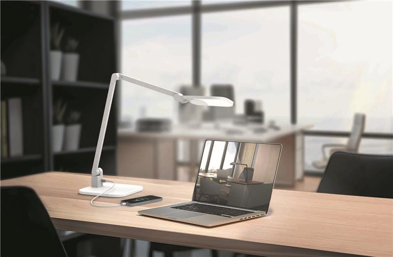LED desk lamp in office setting